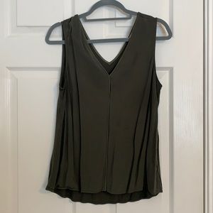 Sleeveless green blouse